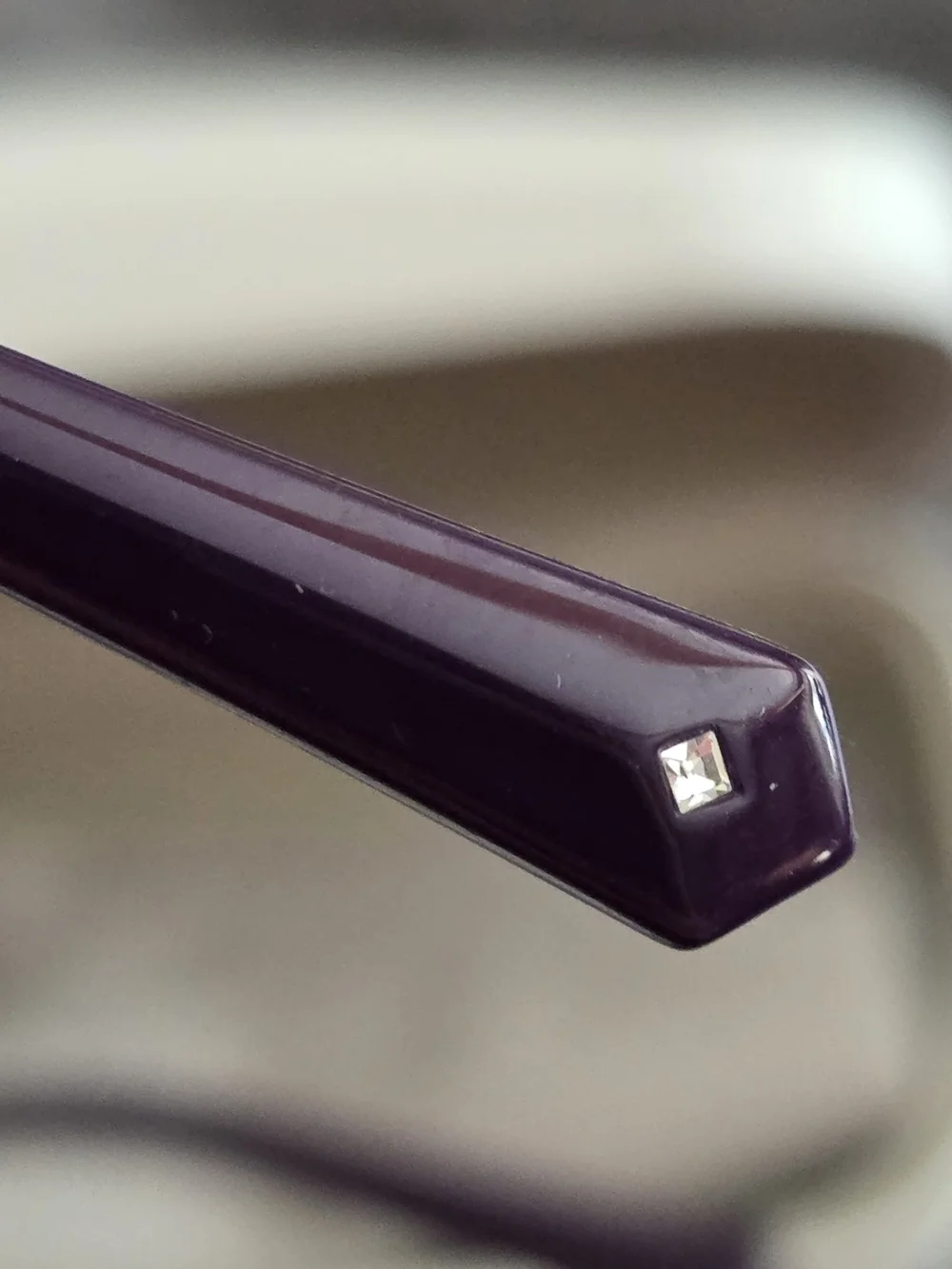 New Swarovski SK5363 081 Crystal Cat-Eye Glasses Purple/Silver 3-2.9